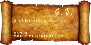 Grotte Viktória névjegykártya